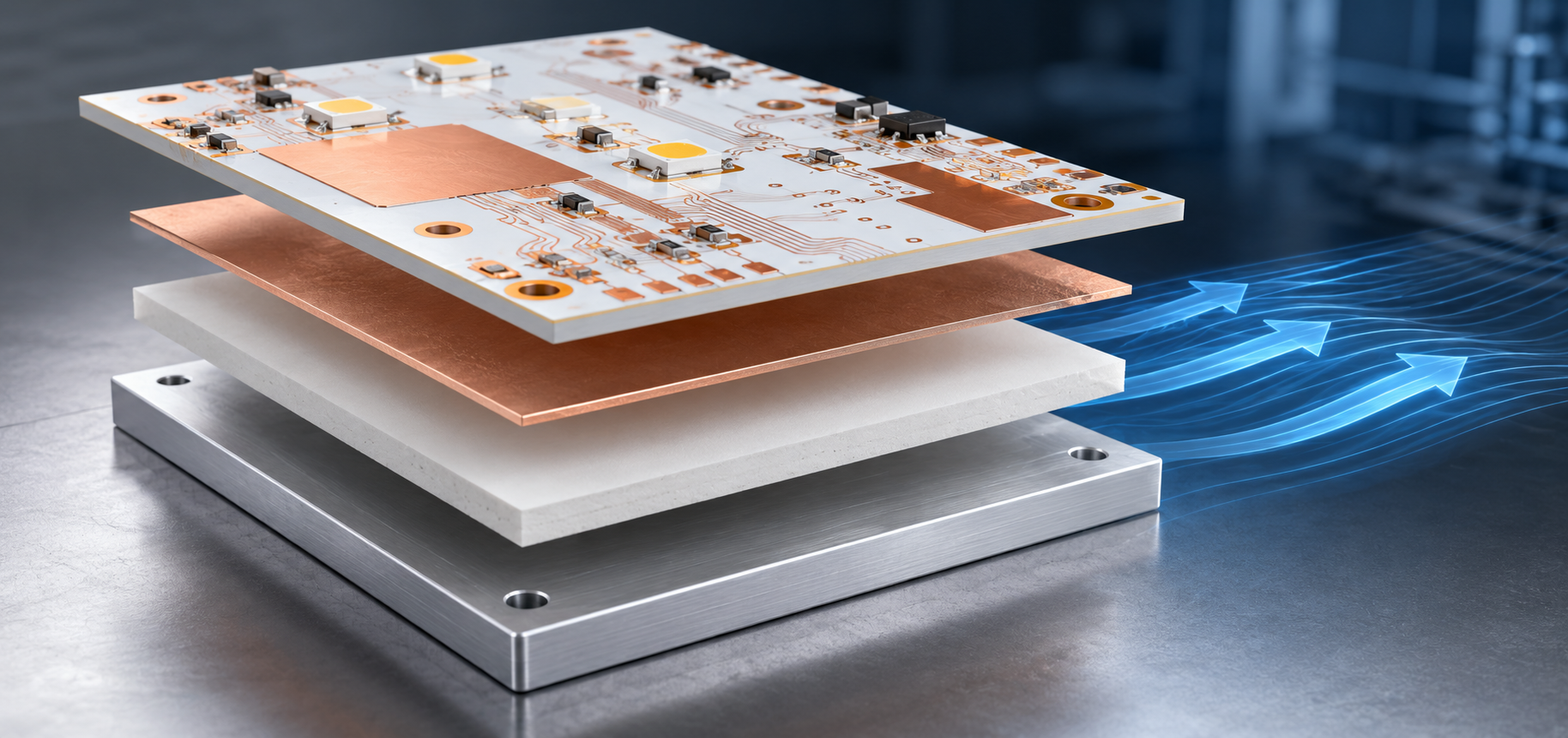Aluminum PCB Stack-up Guide: Copper Layer, Dielectric Layer and Aluminum Base